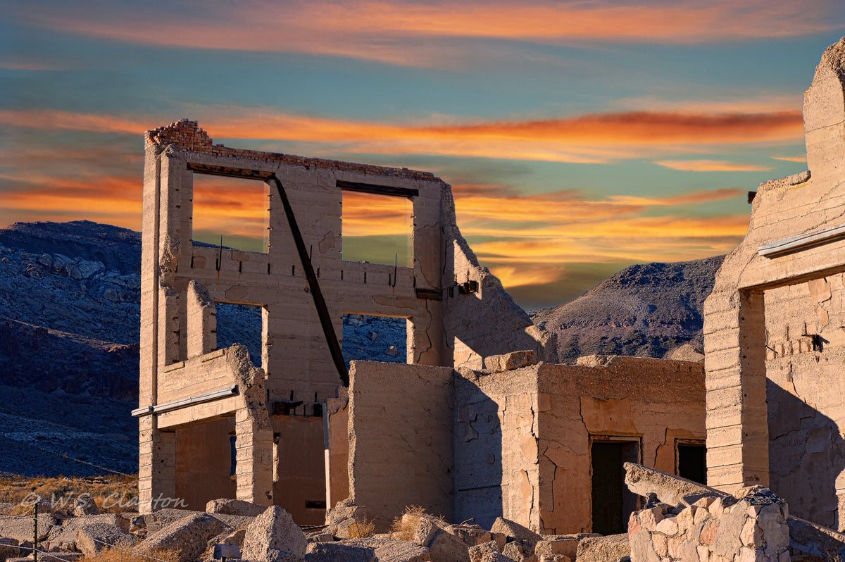 Rhyolite Ghost Town Desert Sky — Nevada Fine Art Print