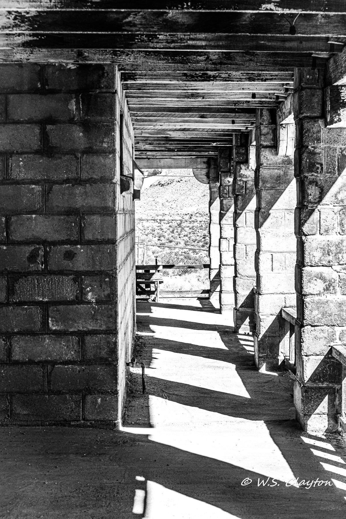 Shadows of the Past — Rhyolite Train depot, Nevada Fine Art Print